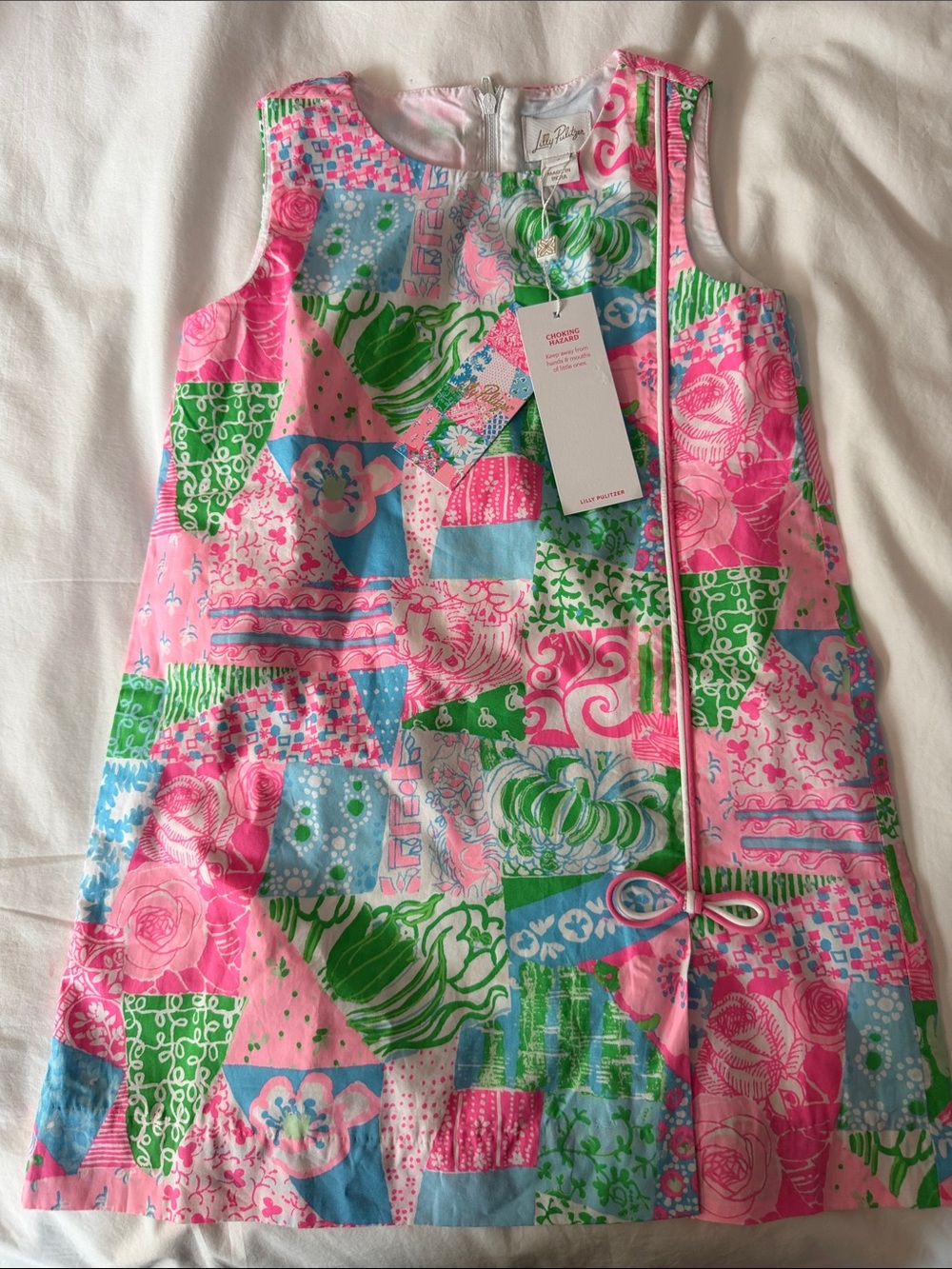 Lilly Pulitzer Pink, Green & Blue Patchwork Shift Dress